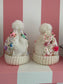 Claudia hat white pink beading